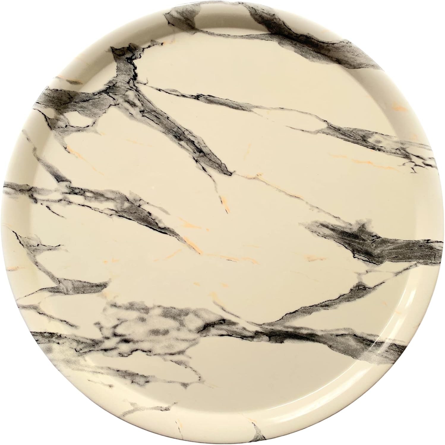 Extra Large Dinner Plate, Melamine Round Pizza Serving Platter, Marble