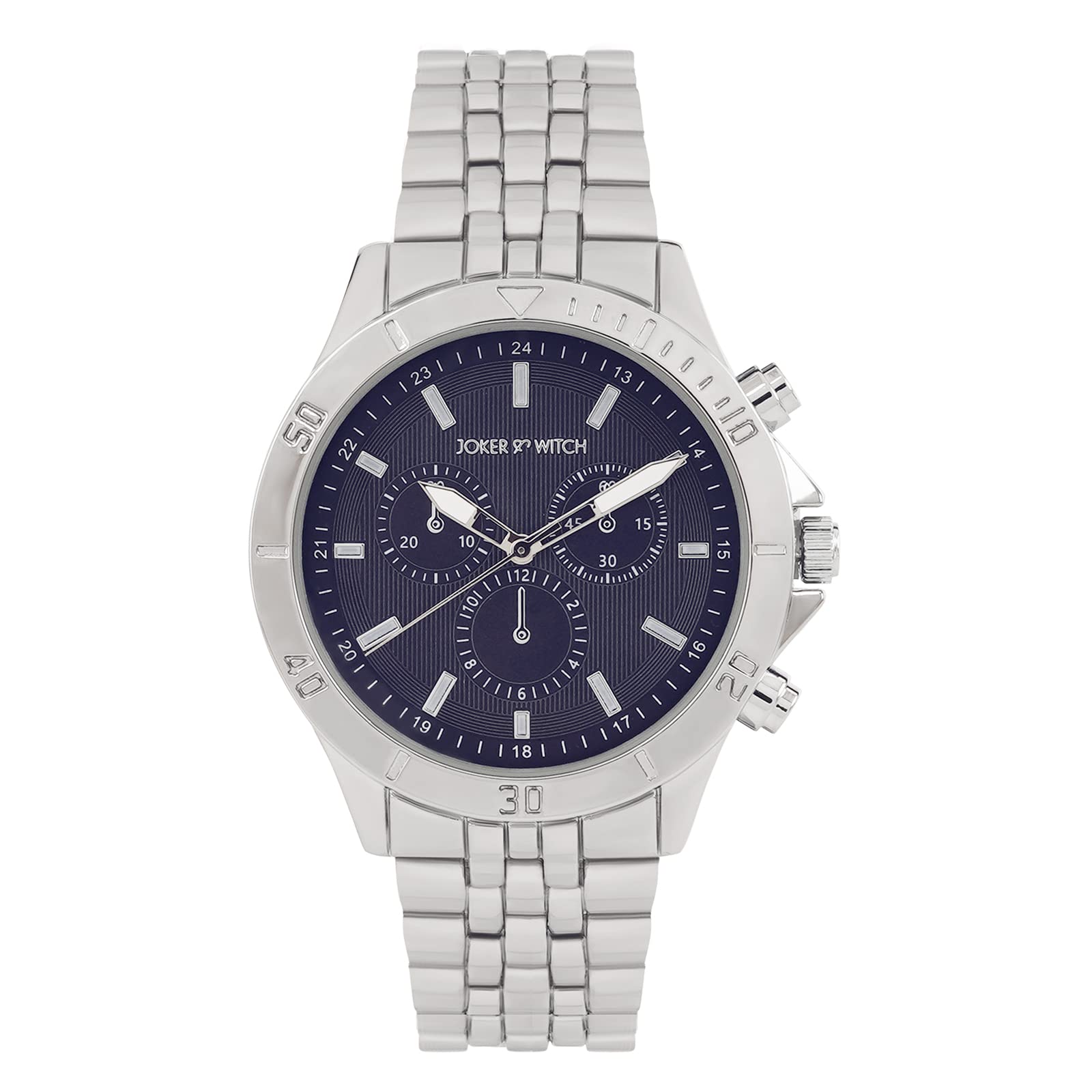 Joker & Witch Connery White Non Functional Chronography Dial Silver Rose Gold Metal Alloy Analogue Watch for Men (B0C5MSZZK1) Amazon Price History, Amazon Price Tracker