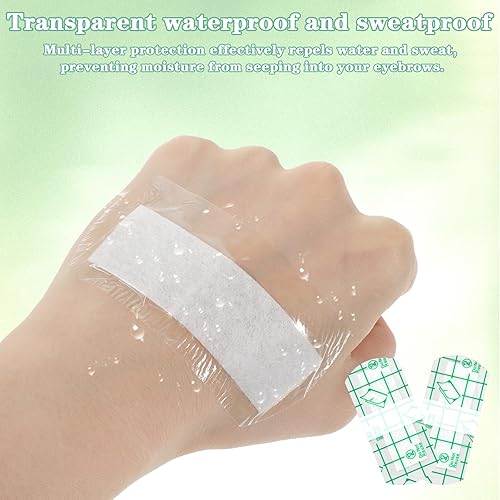 Miniatura 5 de 40 fundas para cejas, protector de ojos de plástico para cejas, cubierta impermeable para cejas para ducha, protección de tatuajes, película de