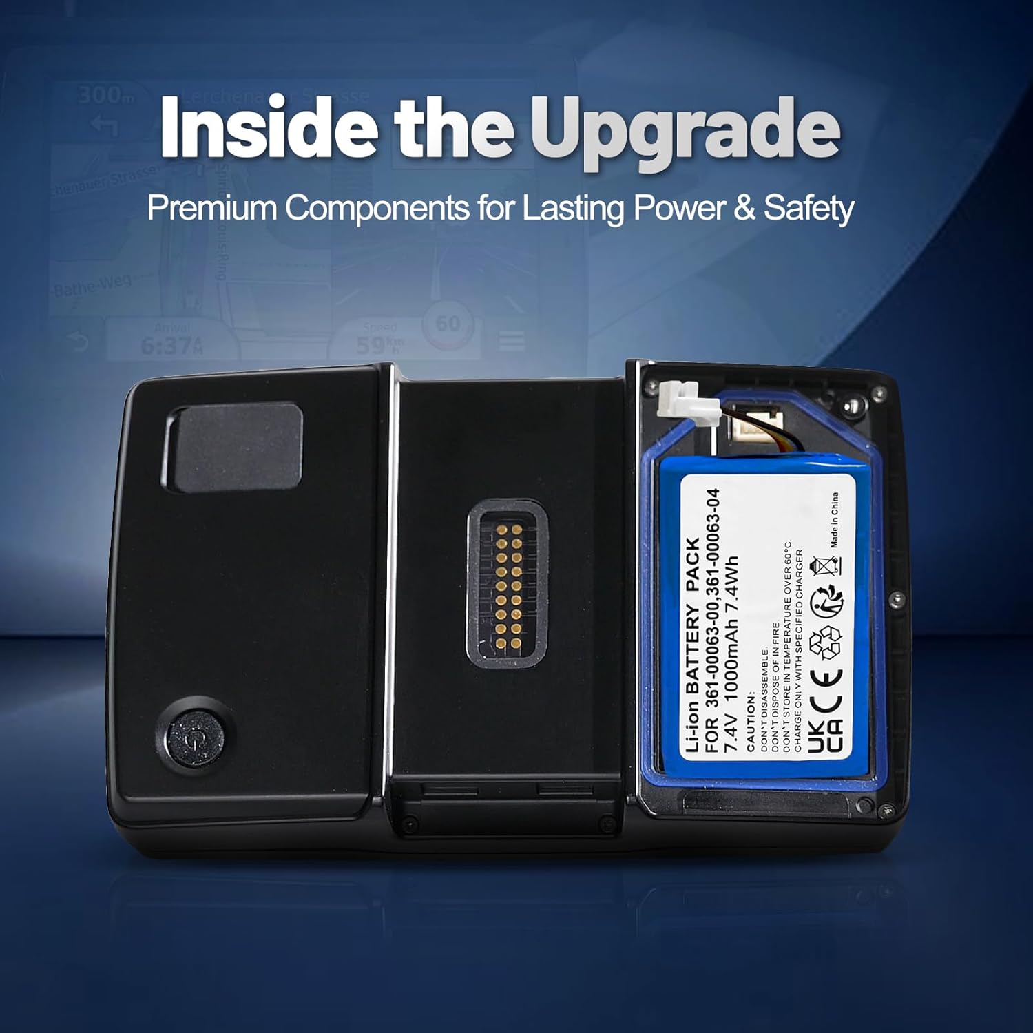 Replacement Battery for BMW Motorrad Navigator V, Navigator VI 6 Endura - Compatible with Part Numbers: 361-00063-00, 361-00063-04