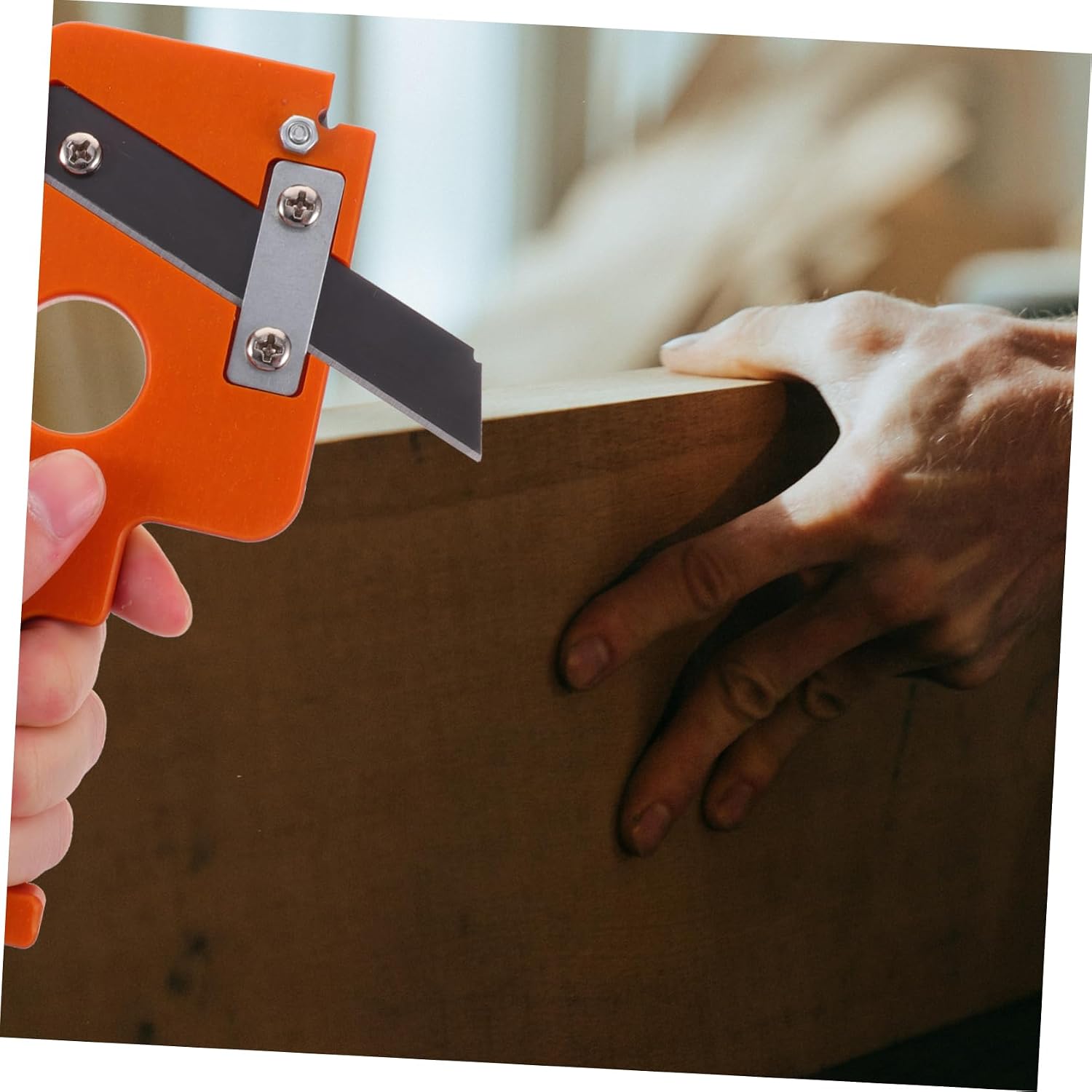 DOITOOL Hand Planer for Edge Trimming and Chamfering Blades for Surface Smoothing Ergonomic Design for Woodworking Includes Multiple Blades for Versatile Use