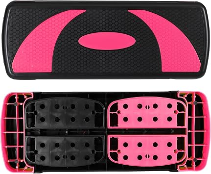 30'' Aerobics Stepper Workout Step Platform with 4 - 6 - 8 Adjustable Risers, Fitness Exercise Workout Trainer,Non-Slip Step Platform for Cardio, Core, Strength Training,Home Gym