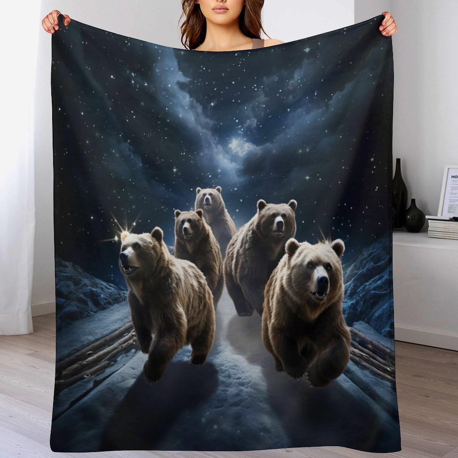 Couverture flannel polaire quatre saisons douce et moelleuse pour lit et séjour