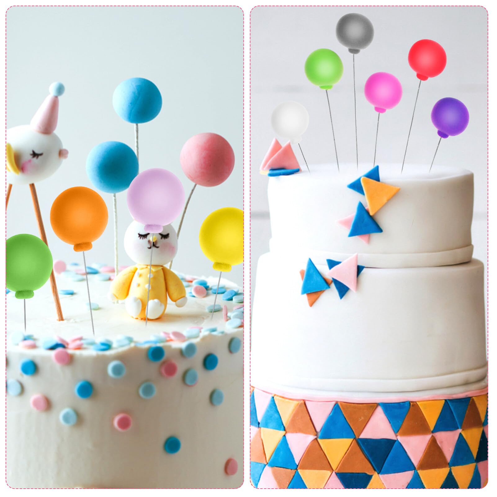 ibasenice 30 Pièces Boules Décoratives en Mousse de Ballon Miniatures pour Décoration Gâteau Anniversaire Baby Shower