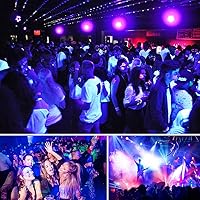 Vista 6 de KINGBO Bombilla negra, bombillas LED de 36 W E26 PAR38 que brillan en la oscuridad, LED de 395 nm para fiesta de luz negra, arte fluorescente