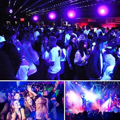 Miniatura 6 de KINGBO Bombilla negra, bombillas LED de 36 W E26 PAR38 que brillan en la oscuridad, LED de 395 nm para fiesta de luz negra, arte fluorescente