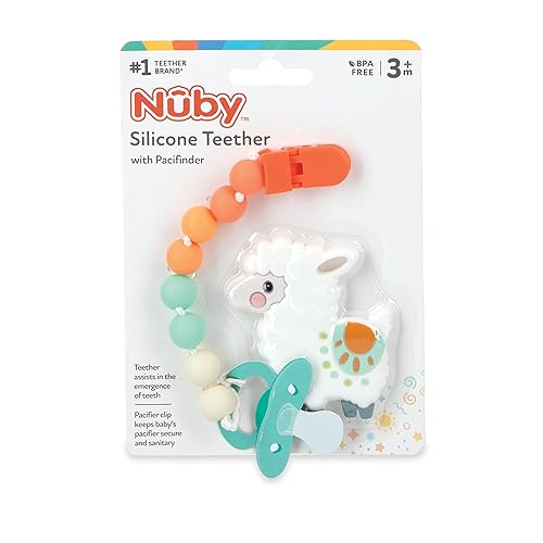 Miniatura 10 de Nuby Mordedor de silicona con chupete de silicona con clip, más de 3 meses, 1 unidad, koala
