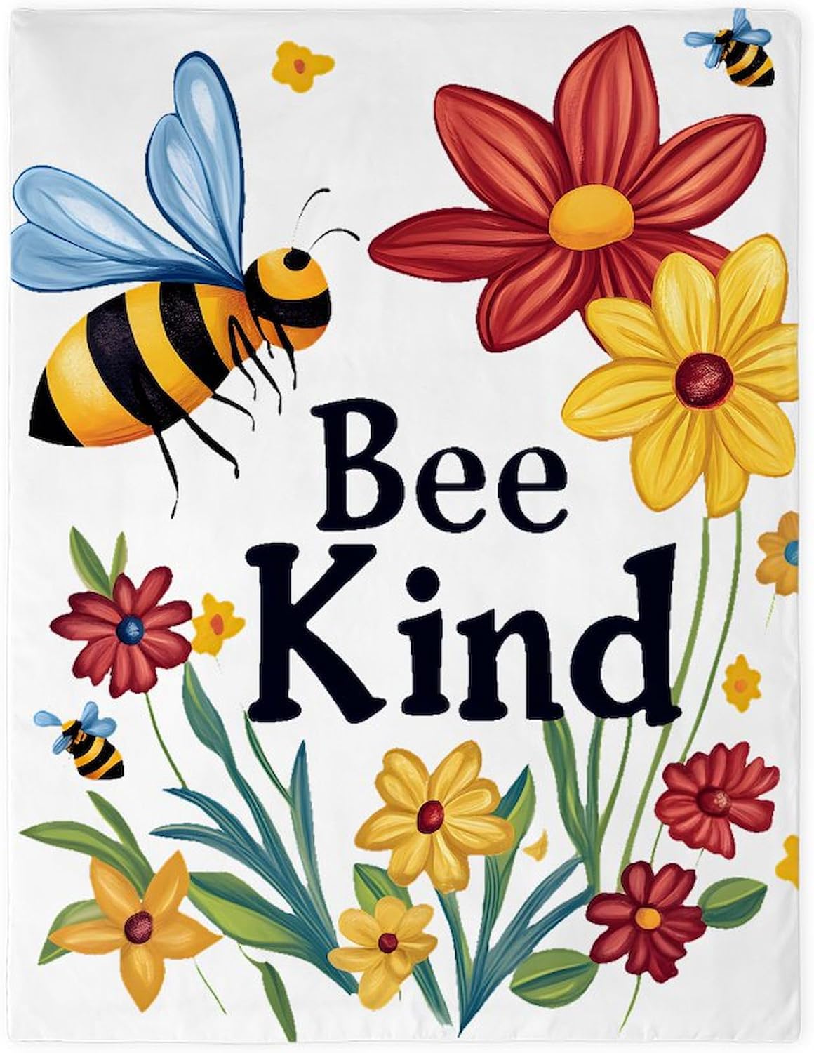 CafePress Bee Kind Twin Duvet Cover, Printed Comforter Cover, Unique Bedding,