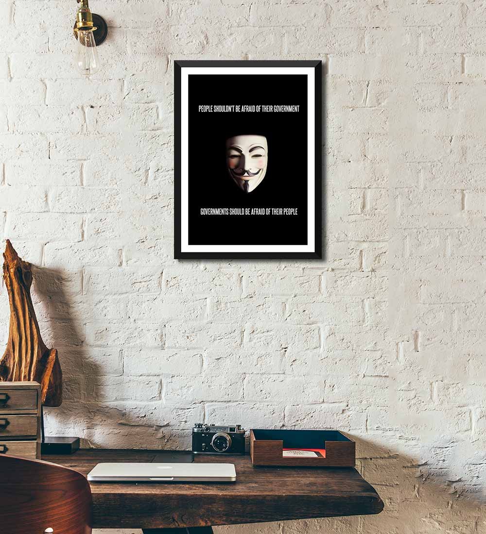 Tallenge Hollywood Collection V For Vendetta Guy Fawkes Quote
