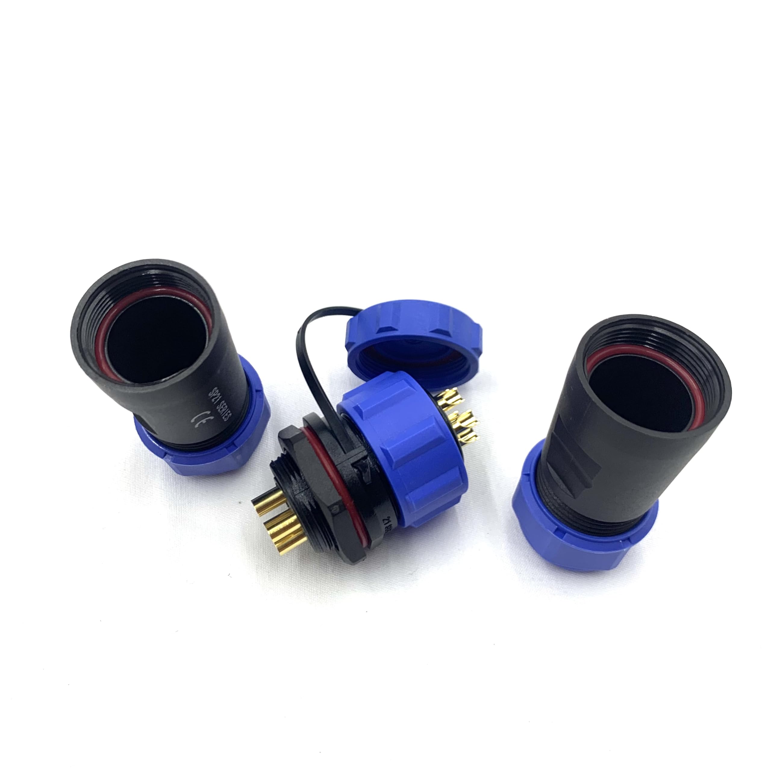2 connettori SP21 a 5 poli, spina aeronautica, spina IP68, maschio e femmina femmina femmina 12 AWG, connettore 5 pin, spina aviazione per lampade esterne, 500 V, 30 A