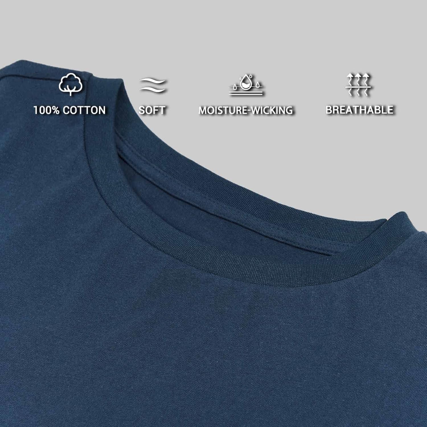 H HYFOL Men's Graphic T-Shirts USA Flag Cotton Long Sleeve American Patriotic Crewneck Regular Tee Shirts - Image 5