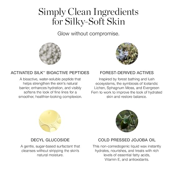 Ogee Silk Dream Facial Cleanser Cream - Certified Organic Daily Face Cleanser - Effectively Cleanses, Hydrates & Moisturizes with Bioactive Peptides - Travel Size (1 oz | 30mL)
