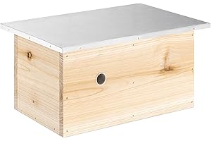 Navaris Wooden Bee Nesting Box for Garden