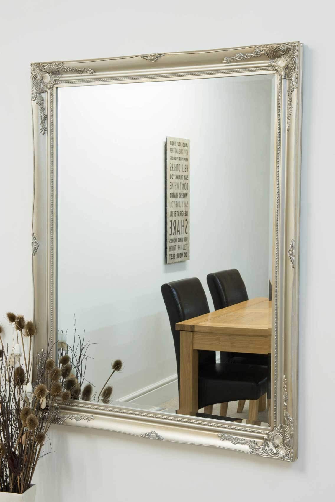 Buxton Silver Large Leaner Mirror - 140 x 109 CM