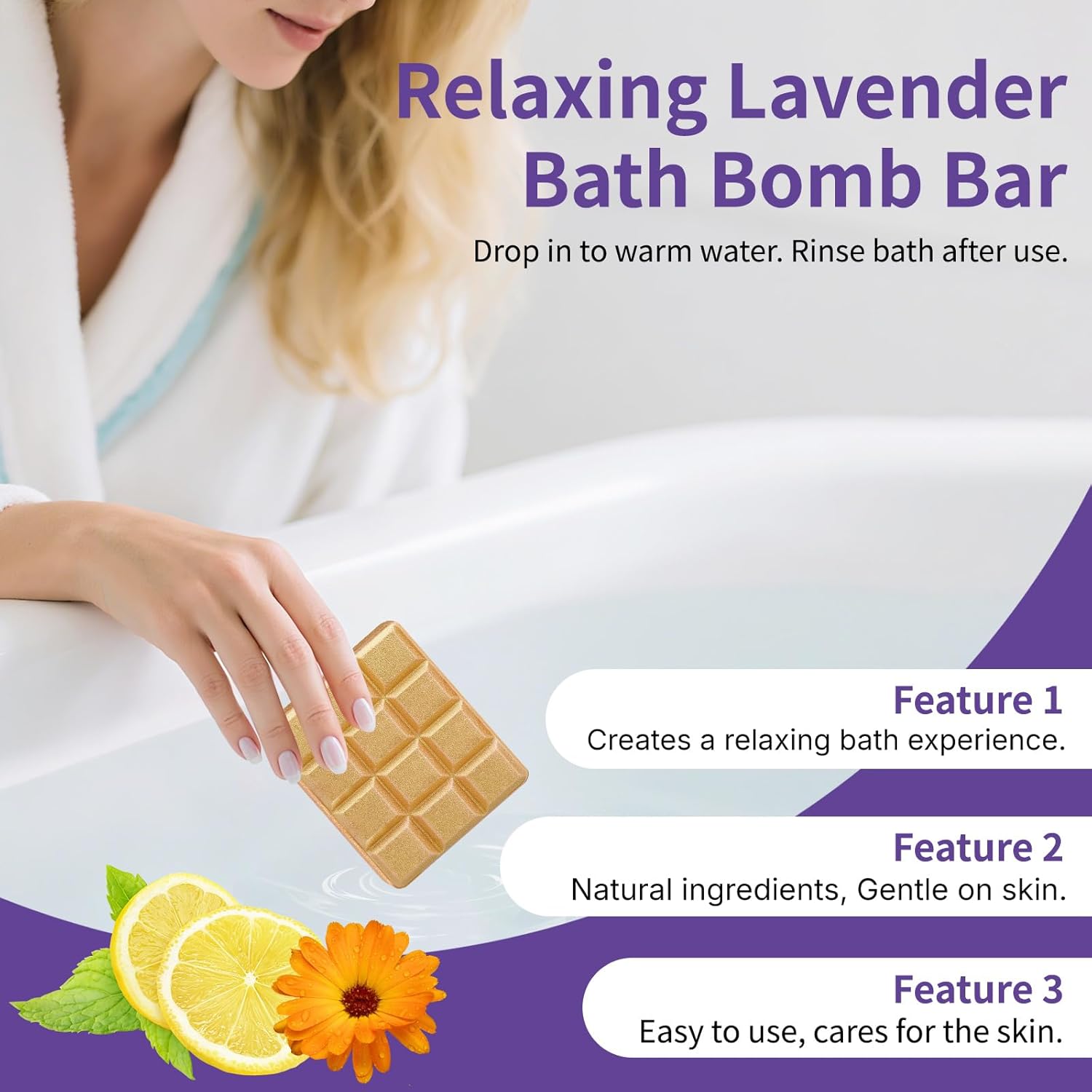 Roseye Lavender Spa Gift Set- 5pcs with Bath Salts, Shea Butter Scrub, Pillow Mist, Soap & Bath Bomb, Relaxing Birthday Christmas Gifts for Women, Mom, Sister, Girlfriend, Home Spa Care - Image 6