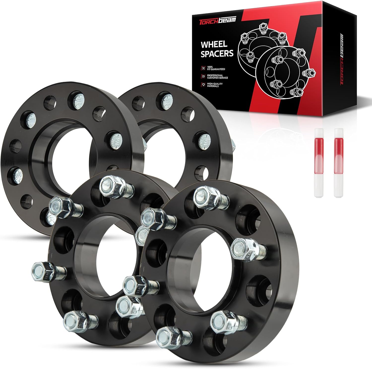 Torchbeam 6x135mm 1.25 inch Hub Centric Wheel Spacers for F-150, Expedition, F-150 Heritage, Navigator, Mark LT, 87mm Center Bore & M14x2 Studs