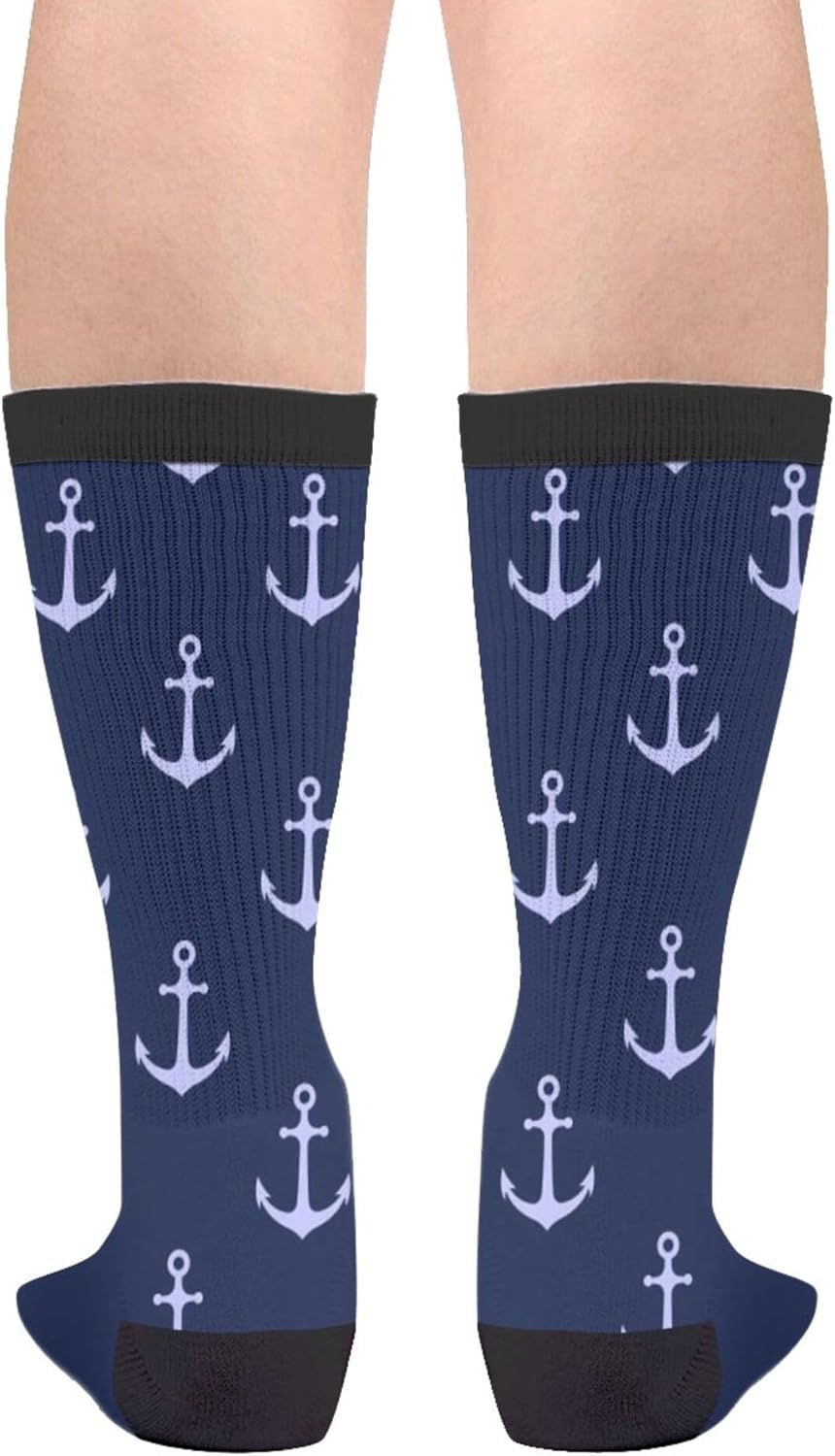 Nautical Anchor Novelty Socks For Women & Men One Size - Image 2