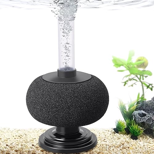 HITOP Filtro de esponja bio de acuario de 4 pulgadas de diámetro filtro de tanque de peces de aire de 5-40 galones, filtro silencioso para
