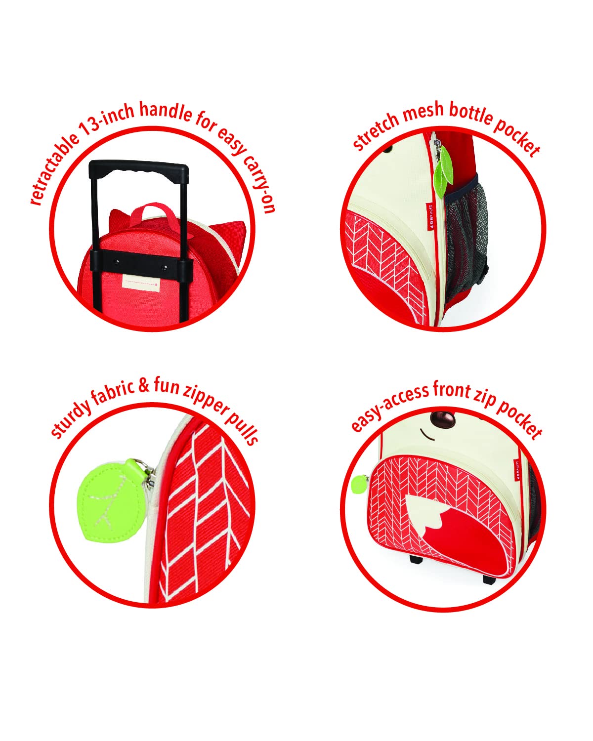 Skip Hop Kids Luggage with Wheels, Zoo, Fox : Clothing, Shoes & Jewelry