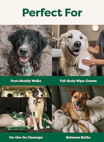 Miniatura 6 de Earth Rated Toallitas XL para mascotas para perros y gatos, 3 en 1, hipoalergénicas, limpiadoras, desodorizantes e hidratantes, extra grandes para