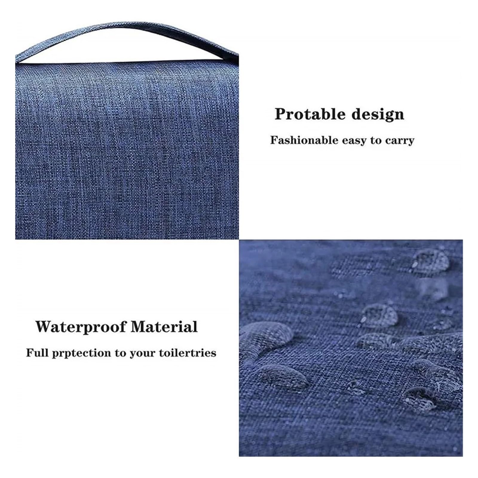 Neceser De Viaje Neceser portátil con gancho colgante impermeable for mujer, bolsa de almacenamiento de cosméticos for baño, estuche de maquillaje de viaje de gran capacidad for hombre Para Viajar(Gre
