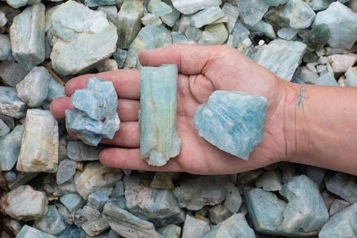 Miniatura 4 de Fantasia Materiales 14 lb Aguamarina Natural Piedras en bruto de Pakistán, Piedra
