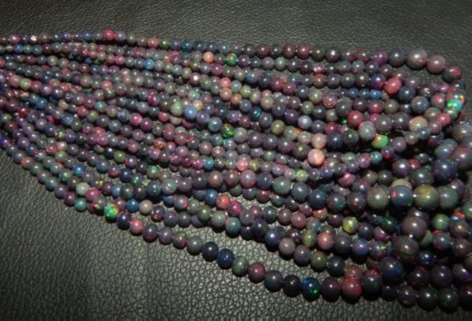 Opale Black Welo AAA perles lisses 3-7mm pour remplacer les pierres ternes