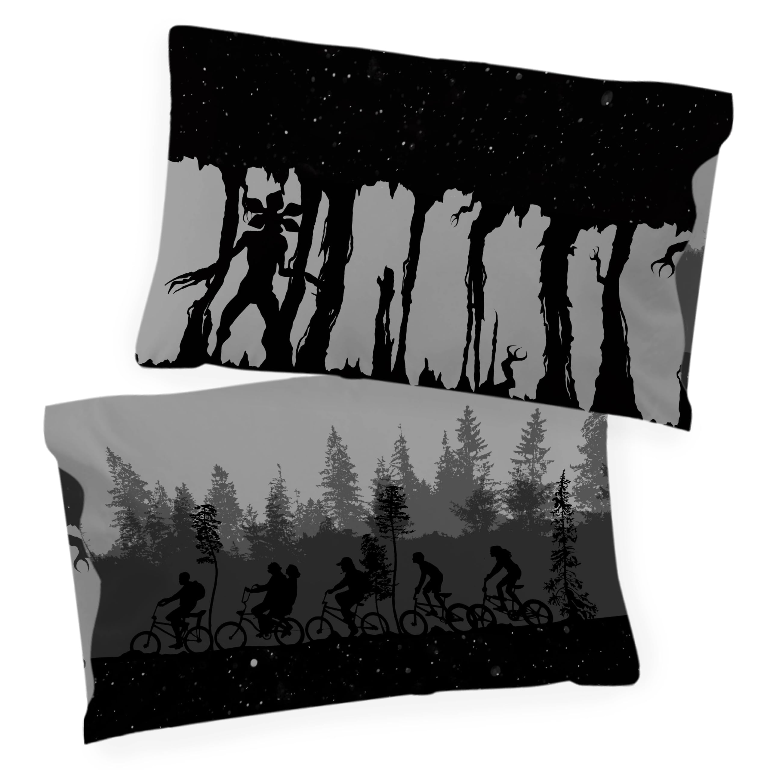 Jay Franco Set Copripiumino Stranger Things – Biancheria Morbida In Cotone 100%, 3 Pezzi Matrimoniale, Design Reversibile E Chiusura A Bottoni