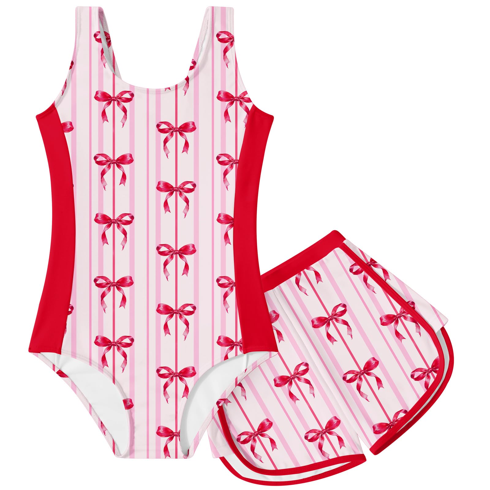 TUONROAD Toddler Girls One Piece Swimsuit Bathing Suit with Short for 3-9