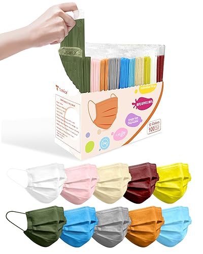 Miniatura 96 de Mascarillas desechables paquete de 100 unidades, 4 capas ASTM nivel 3 grado médico, transpirables para protección al aire libre de adultos, Sinfonía