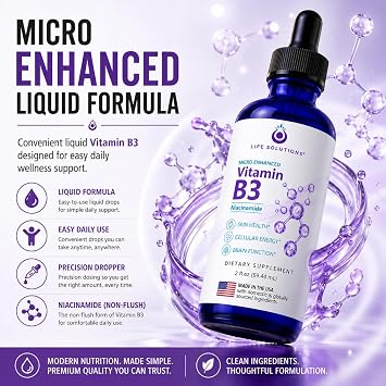 Life Solutions Liquid Vitamin B3 Niacinamide Drops, 2 oz