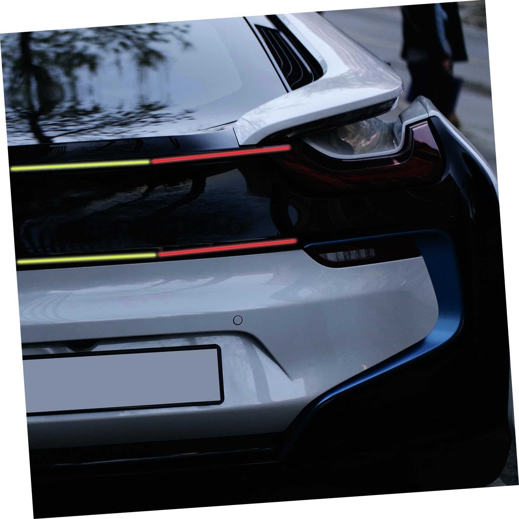 BESTonZON Reflektierende Fahrradaufkleber Fahrradaufkleber Seitenreflektor Fahrradaufkleber Wärmereflektierendes Klebeband Dekoration Rückseitiges Reflektorband Wasserdichtes