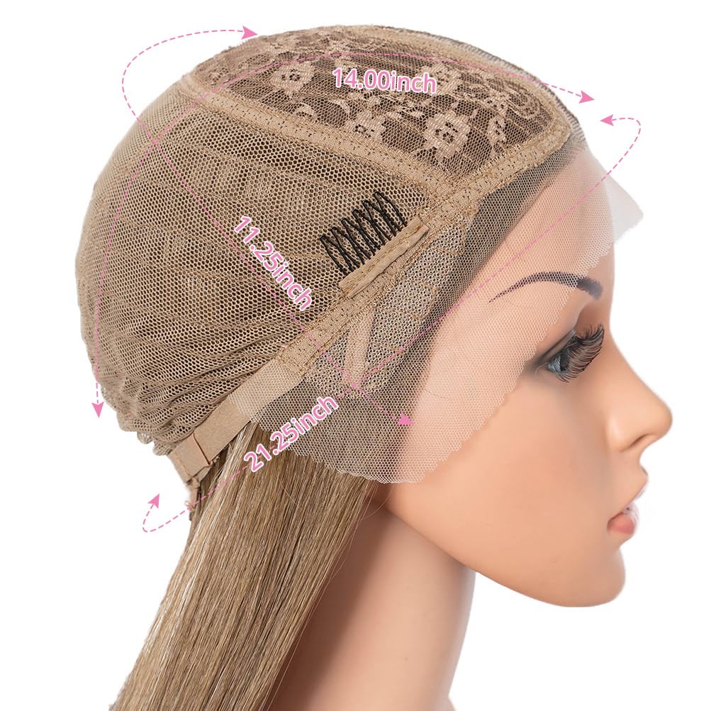 Style Icon 32-Inch Long Straight Wig Mid-Part Lace Front Silky Smooth Synthetic Blonde Wig