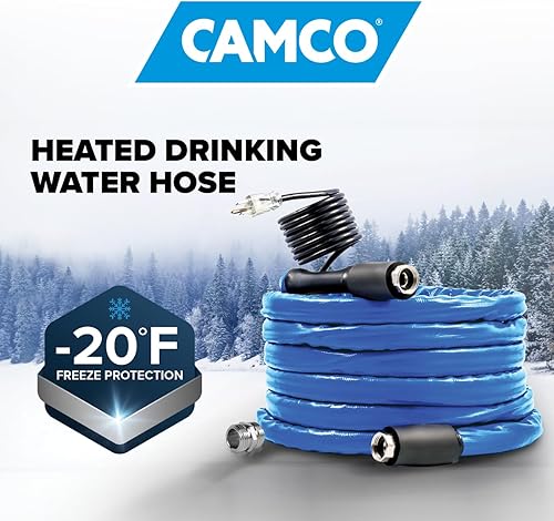 Miniatura 2 de Camco TastePURE - Manguera de agua potable con termostato, sin plomo y sin BPA, 12 pies, Clima frío (protección contra congelación hasta - 20 F)