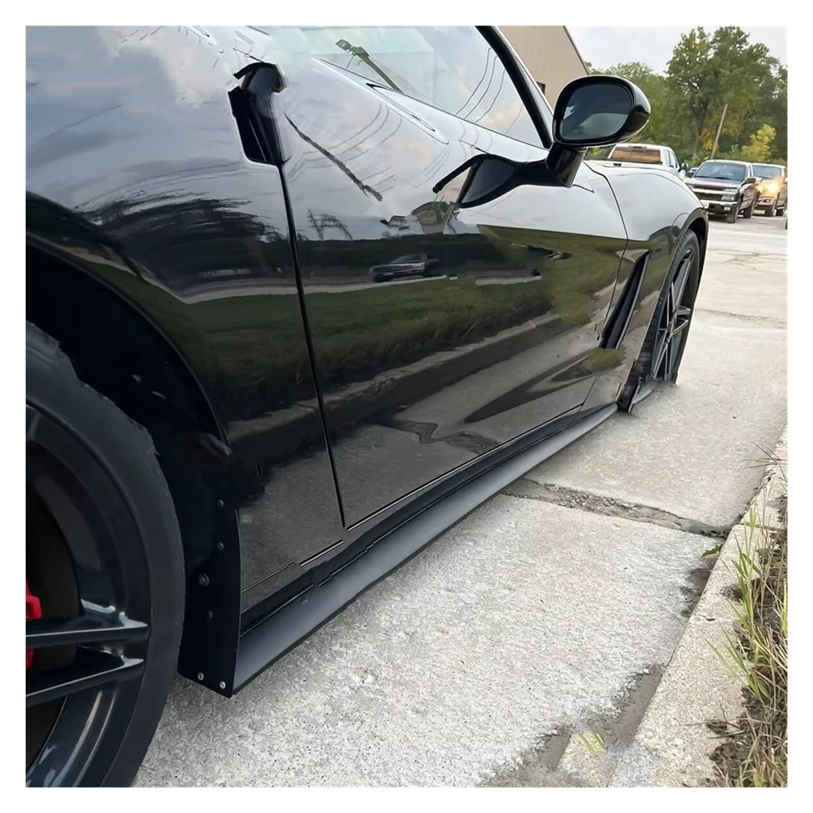 Voiture Jupes Latérales Jupes Latérales Garde-Boue Panneau À Bascule pour Chevrolet pour Corvette pour C6 pour Base ZR1 pour Modèles Carrosserie Large 2005-2013
