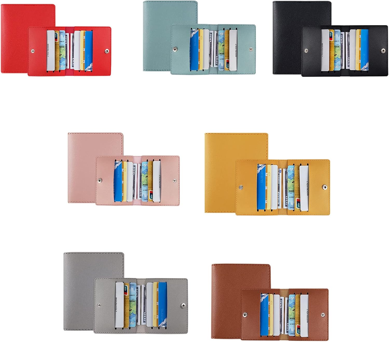 Bank Credit ID-Card Holder Organizer Multi-slot Ultra-Slim Pocket Wallet for Men Women Anti-theft Leather Purse Portable Fashionable Card Holder Ultra-slim image 2