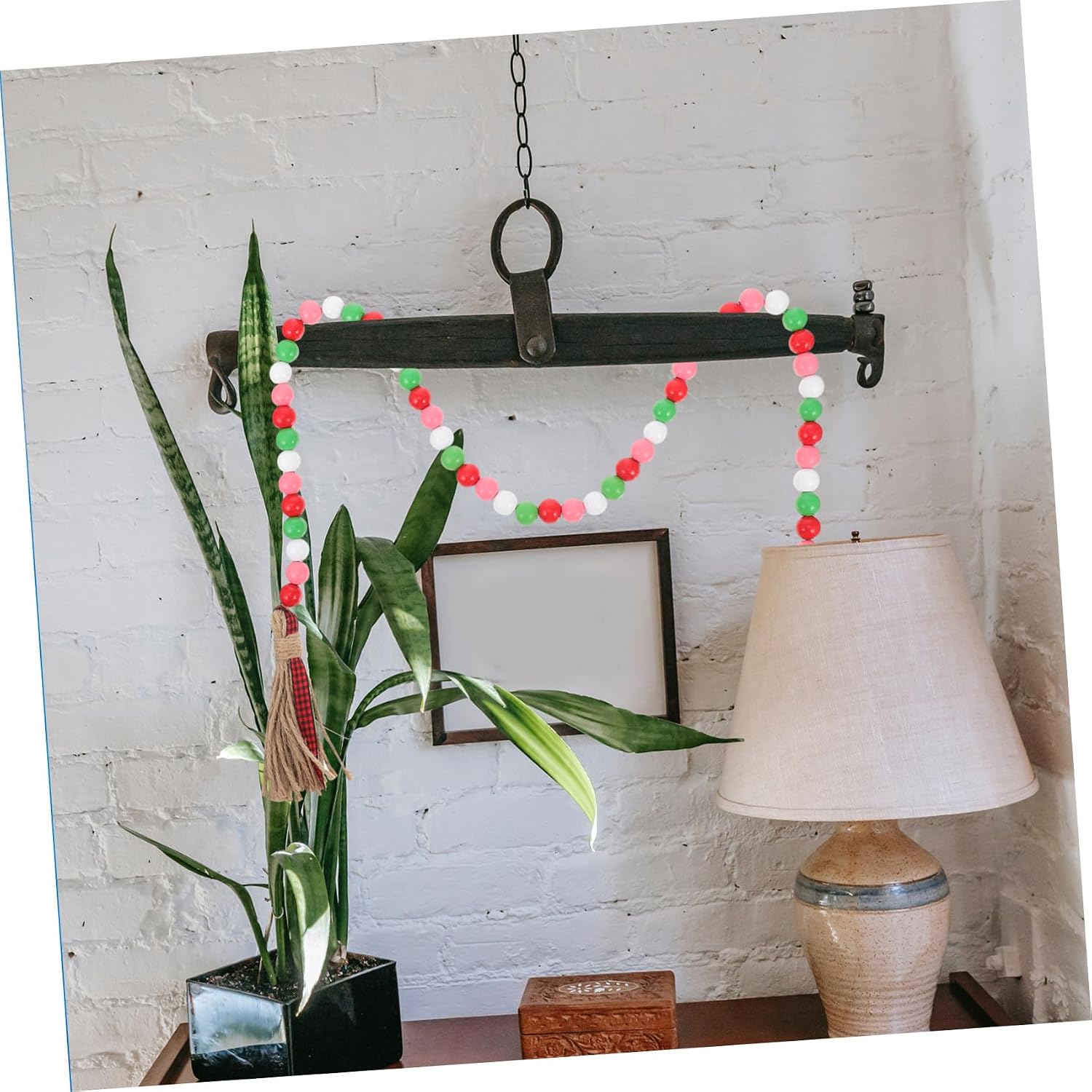 Summer Decor Beaded Garland Watermelon Bead Tassel Home Bar Restaurant Decor