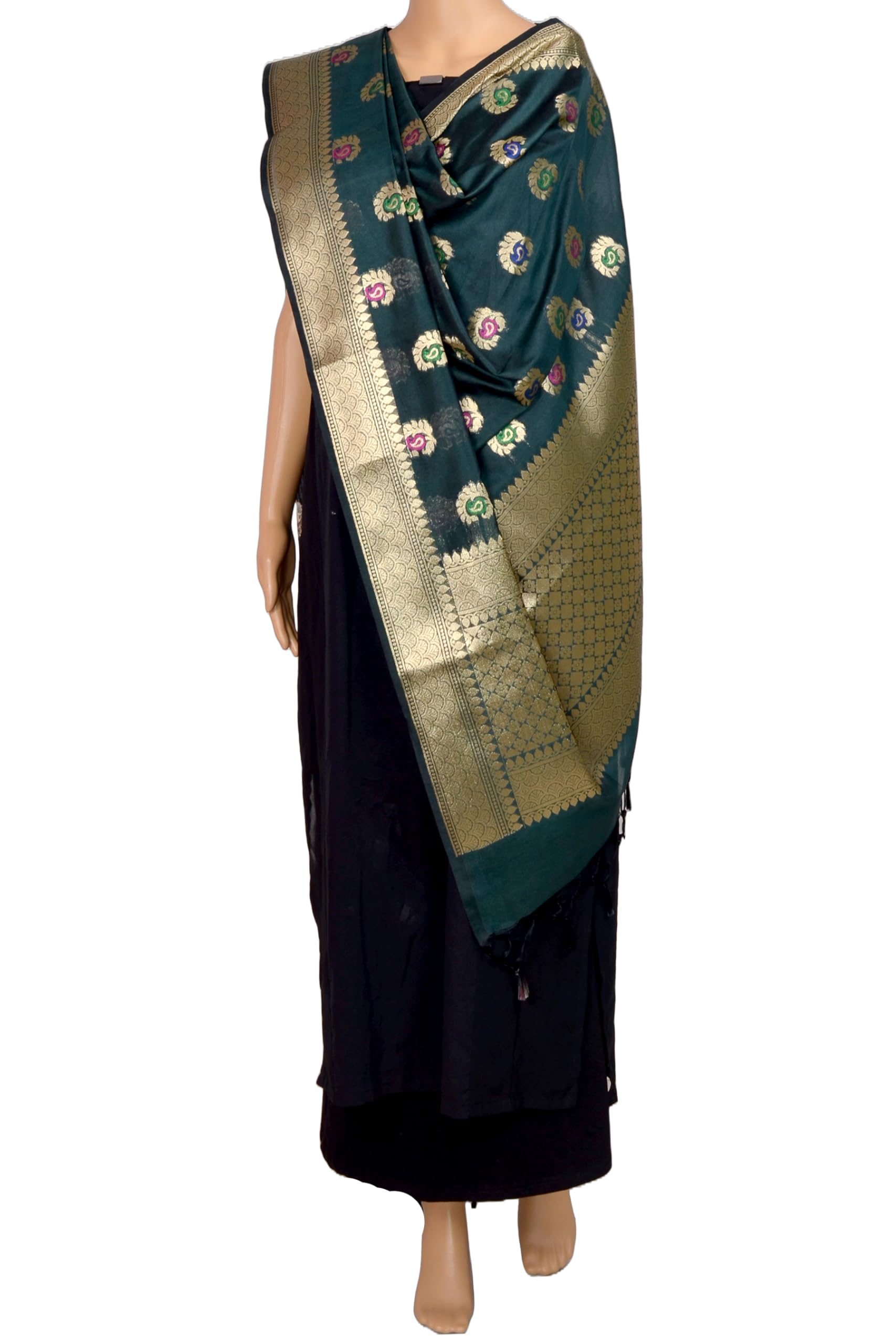 Chandrakala Banarasi Dupatta for Women,Shawl Scarf Wrap Chunni (D266-P)
