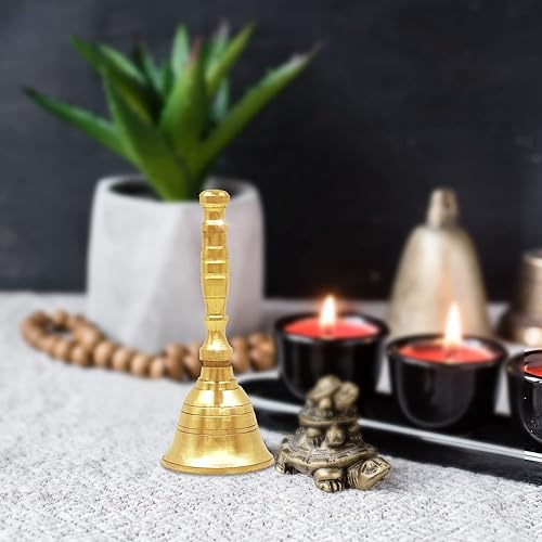 Miniatura 7 de Campana de servicio pequeña con Kerla Samai (combo de latón y latón)