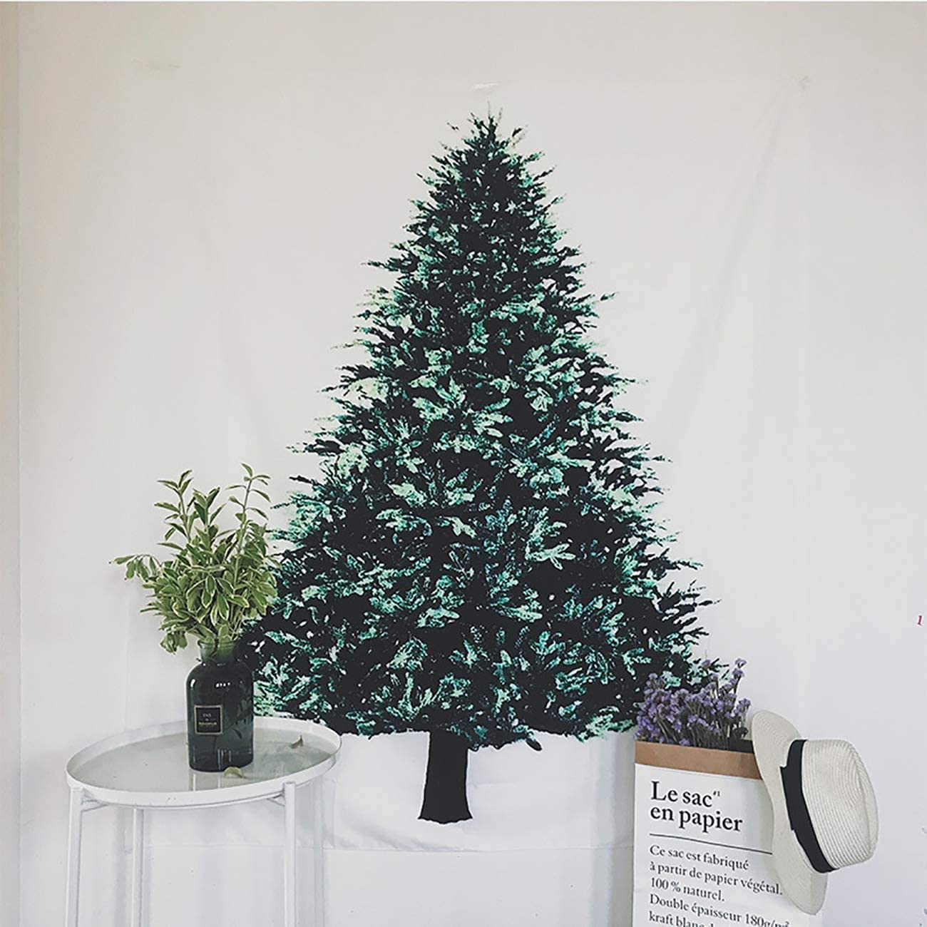 Amazon.co.jp: TAORAYO クリスマスツリー タペストリー もみの木