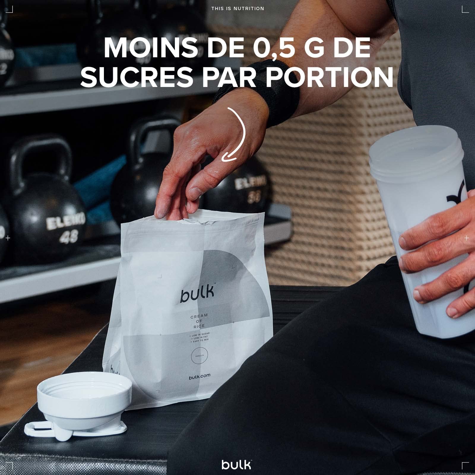 Bulk Crème De Riz, Cream of Rice, Chocolat, 2,5 kg | Chocolat, 50 portions