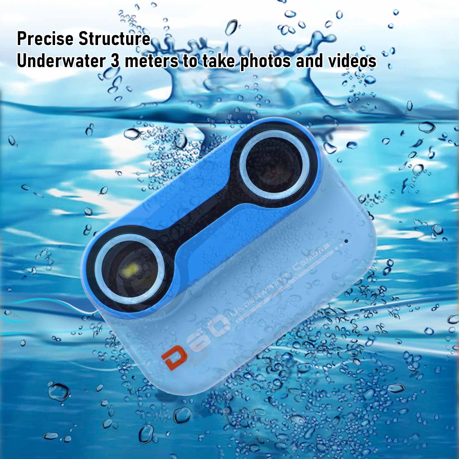Kids Water Proof Camera, 2K 26MP 9.8FT Underwater Cameras with 32G Card, 10X Digital Zoom Point and Shoot Camera Portable Video Cam for Boys Girls Gifts (BLUE)