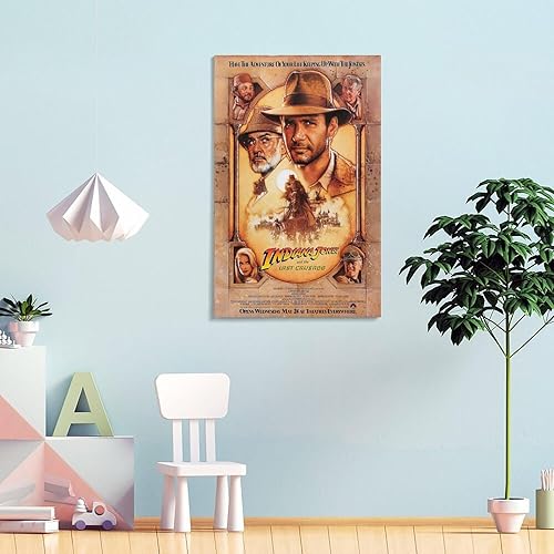 Miniatura 4 de KEWORLAN Póster de la película de Indiana Jones y la última cruzada de 1989, pinturas artísticas en lienzo, decoración de pared, decoración del