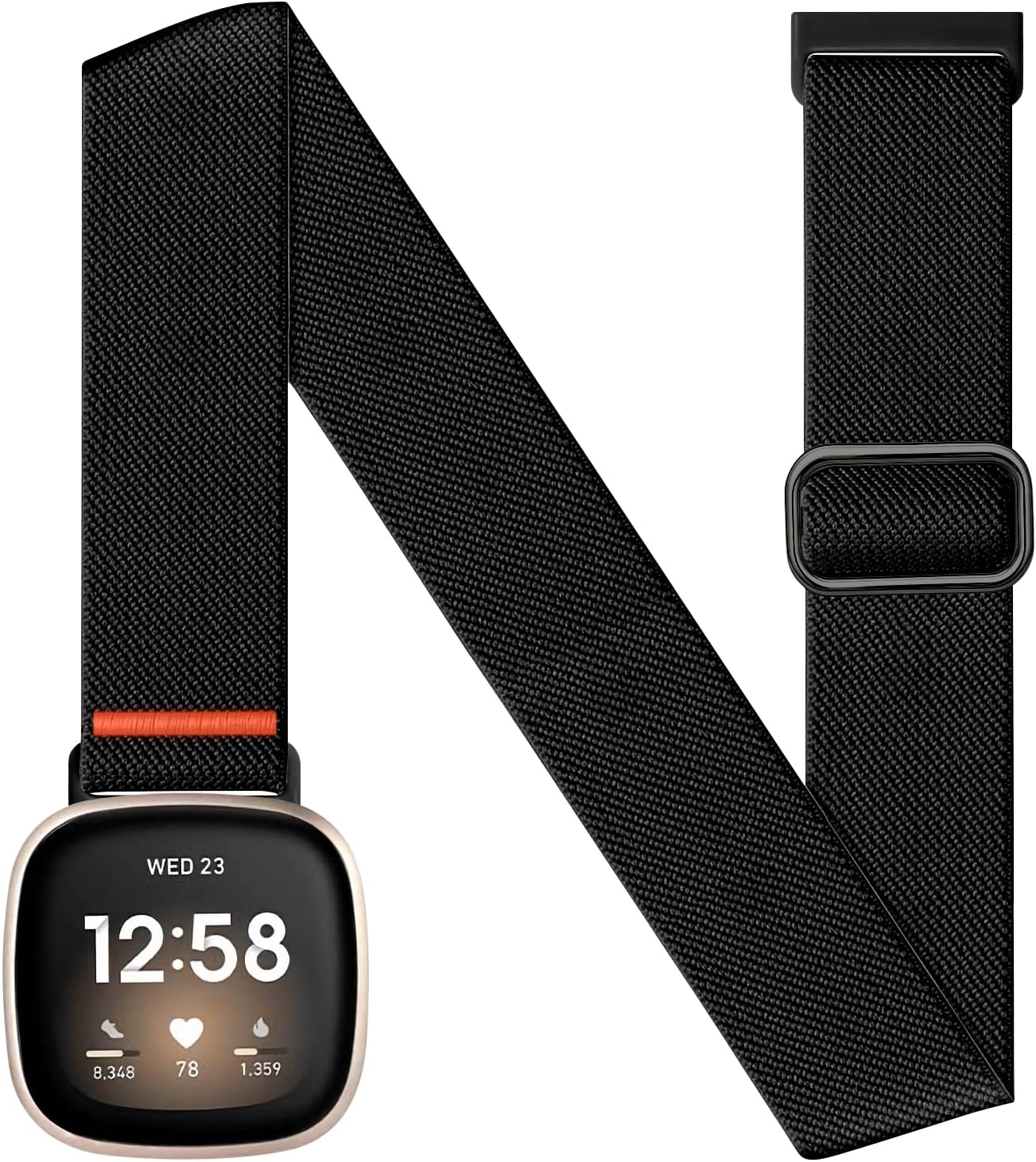 Sportarmband Arm Ankle Band Compatible with Fitbit Versa 4/Fitbit Versa 3 /Fitbit Sense 2/Fitbit Sense Bands, Elastic Nylon Adjustable Upper Oberarmband Bicep Band Jogging for Men Women