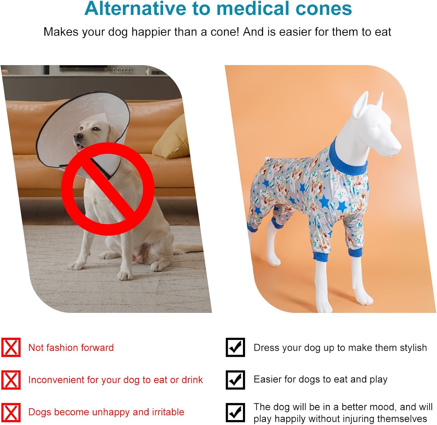 LovinPet Large Dog Onesie Shedding Suits for Pitbulls, Pet Anxiety Relief Pajamas,Pet Sun Protection Tshirt,Comfy Flannel Fabric,Fox,Sheep,Bear Grey Print,Large Dog Pjs,Dogs Surgery Recovery Suit,2XL