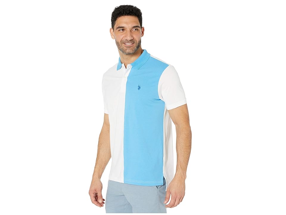 

U.S. POLO ASSN. Two-Tone Color Block Jersey (White) Men's Clothing