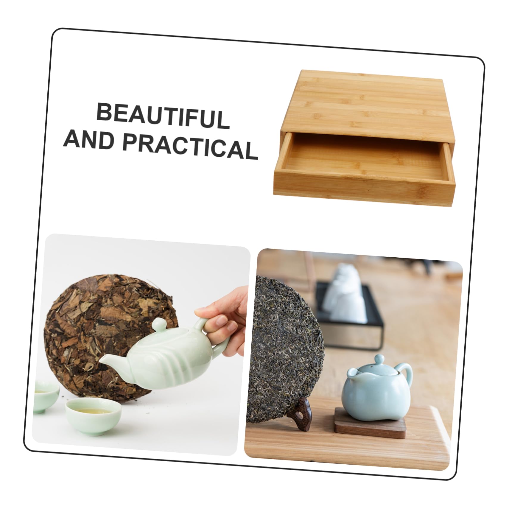 Beaupretty Caja De Madera Para Envolver Té Forma De Caja De Obsequio De Té De Madera Práctica Para Almacenar