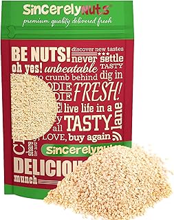 Sincerely Nuts Hulled Sesame Seeds | A Heart Healthy Snack Rich in Fiber, Minerals & Antioxidants | Source of Plant Based ...