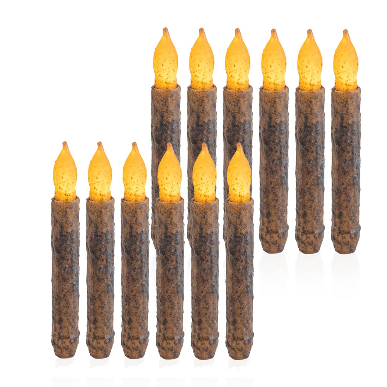 Velas primitivas que funcionan con pilas sin humo para decoración 7