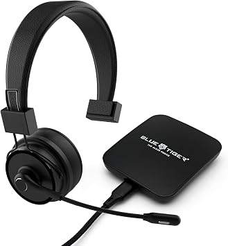 Blue Tiger Elite Ultra 2.0 Wireless Bluetooth Headset TigerConnect Wireless iOS|Apple CarPlay & Android Auto Adapter Converts Wired to Wireless CarPlay Plug & Play Stable and Fast Connect
